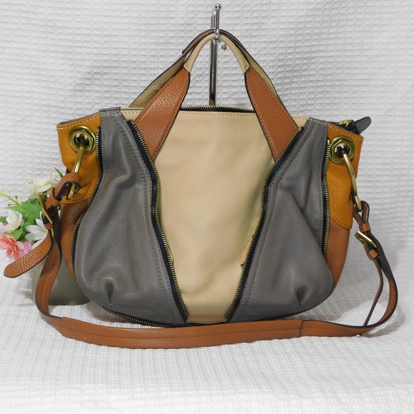orYANY Handbags - orYANY Pebble Leather Lian Satchel w/ Convertible Strap "SAND" Mint Condition